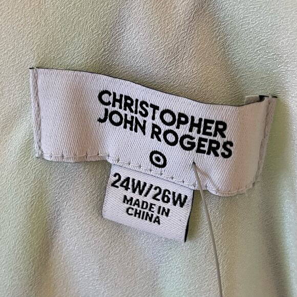 Christopher John Rogers 24W summer dress plaid academia chartreuse tassel - Picture 4 of 7